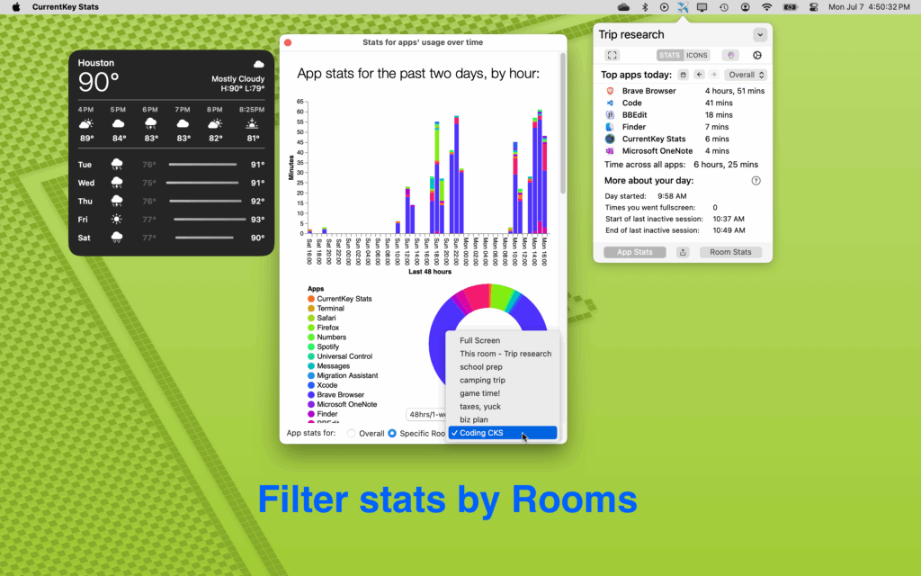 App usage breakdown screenshot